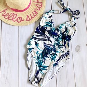 Blue Print One Piece Swimsuit